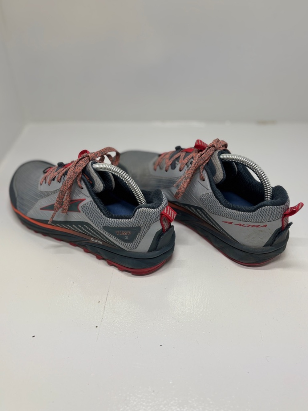 Altra Lone Peak Trail Running Shoes Women’s 9.5 Gray Orange Zero Drop Hiking Com - Picture 5 of 13